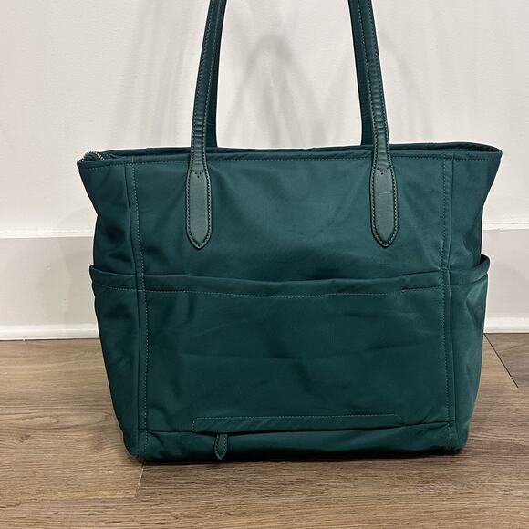 Kate Spade Chelsea Large Nylon Tote KC527 Emerald Green Purse Shoulder Bag - Picture 5 of 15